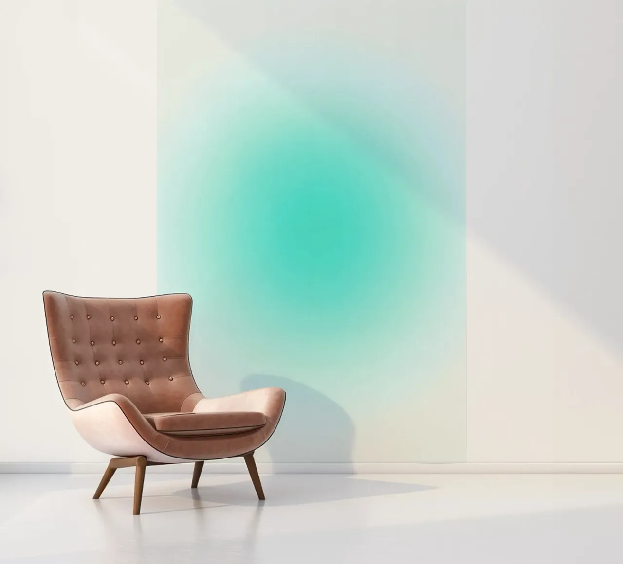 Glow Forms - Mint Cloud fotobehang van SMPLE