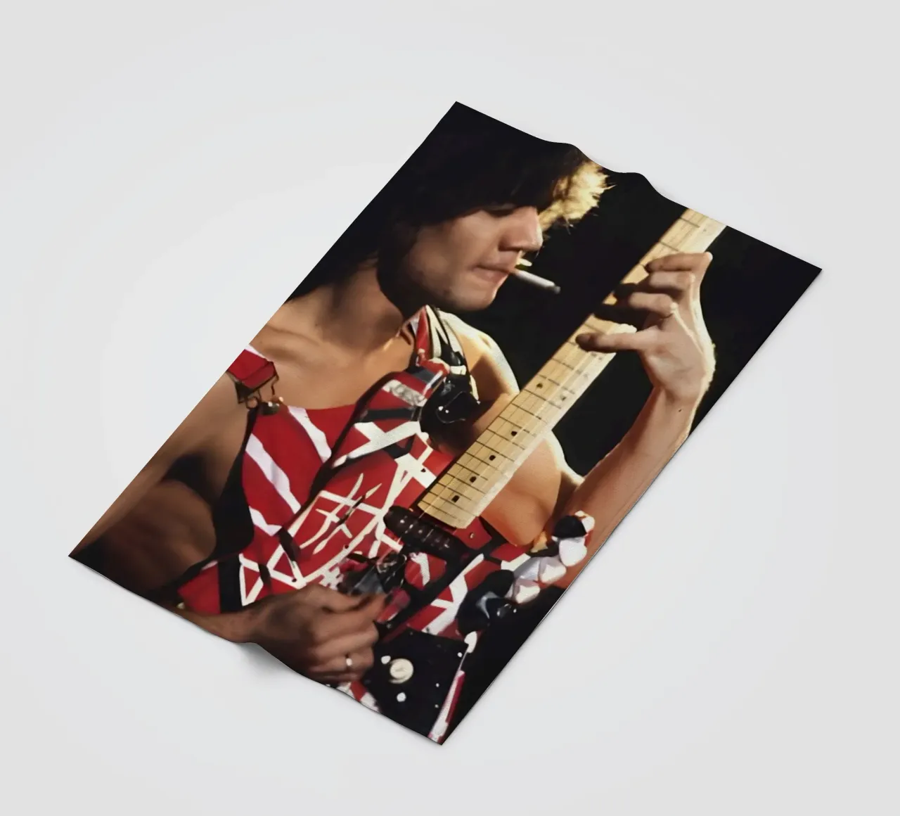 "Eddie Van Halen fleece blanket by Low poly art