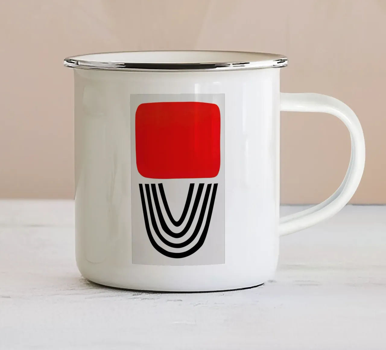 Rossetto rosso tazza in smalto da Fox & Velvet