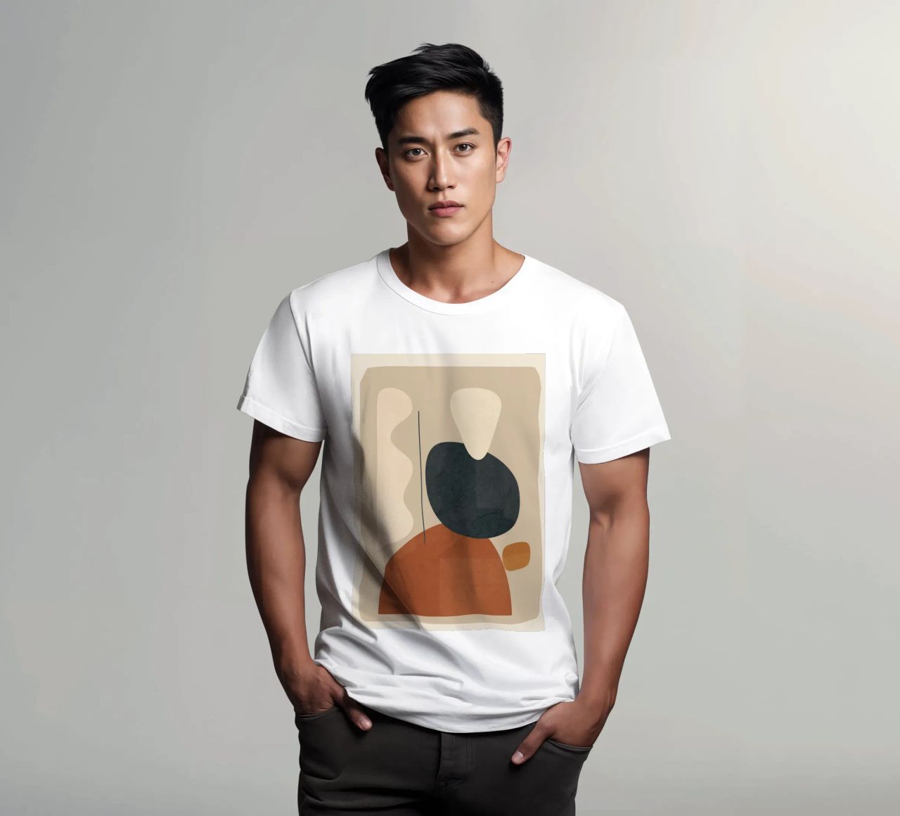 Modern Minimal Shapes 1 t-shirt da Flow Line