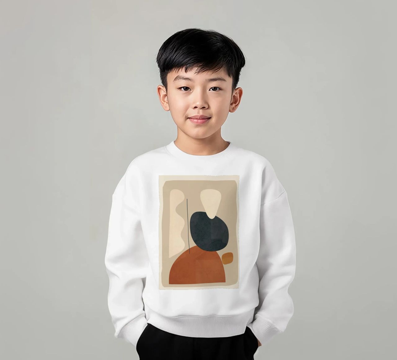 Modern Minimal Shapes 1 felpa bambino da Flow Line