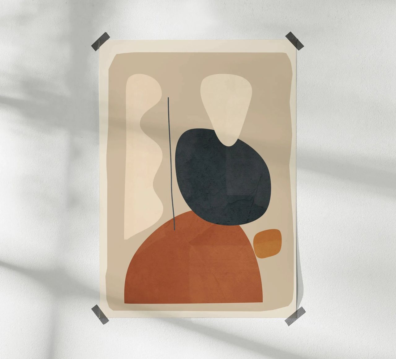 Modern Minimal Shapes 1 carta hahnemühle da Flow Line