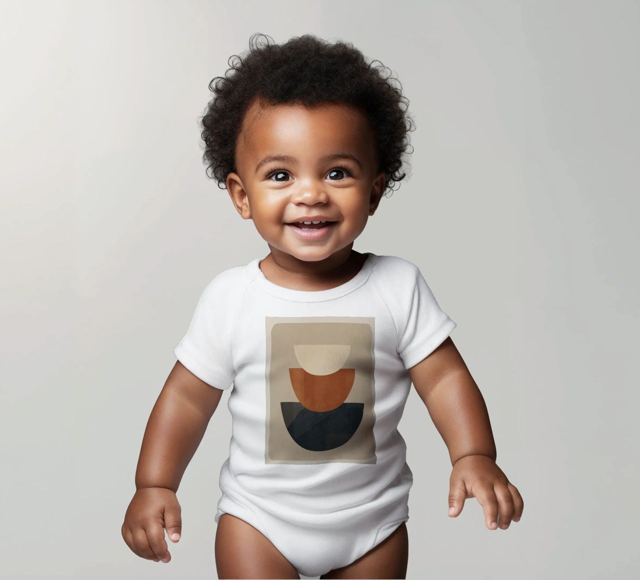 Modern Minimal Shapes 2 body neonato maniche corte da Flow Line