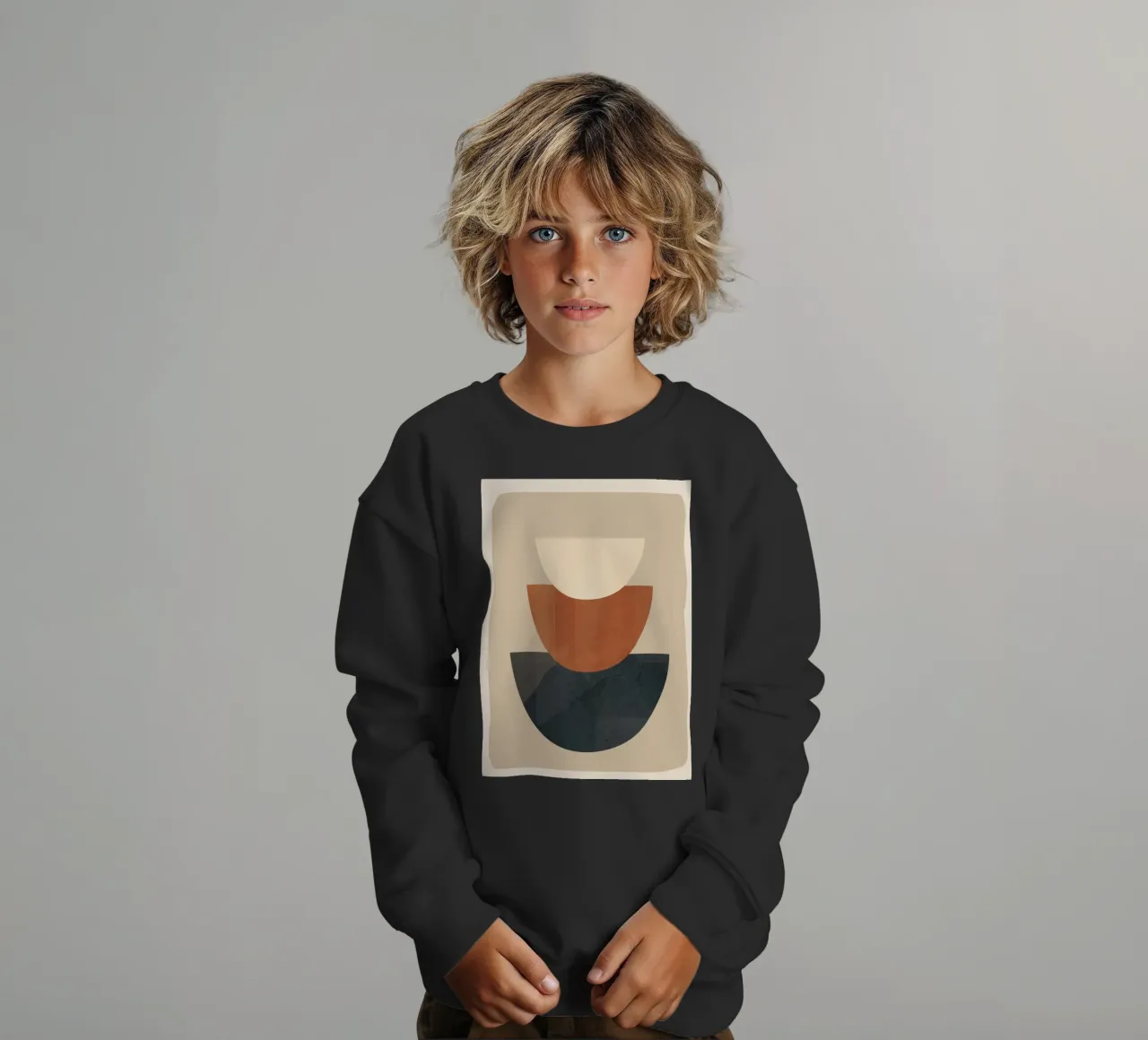 Modern Minimal Shapes 2 felpa bambino da Flow Line