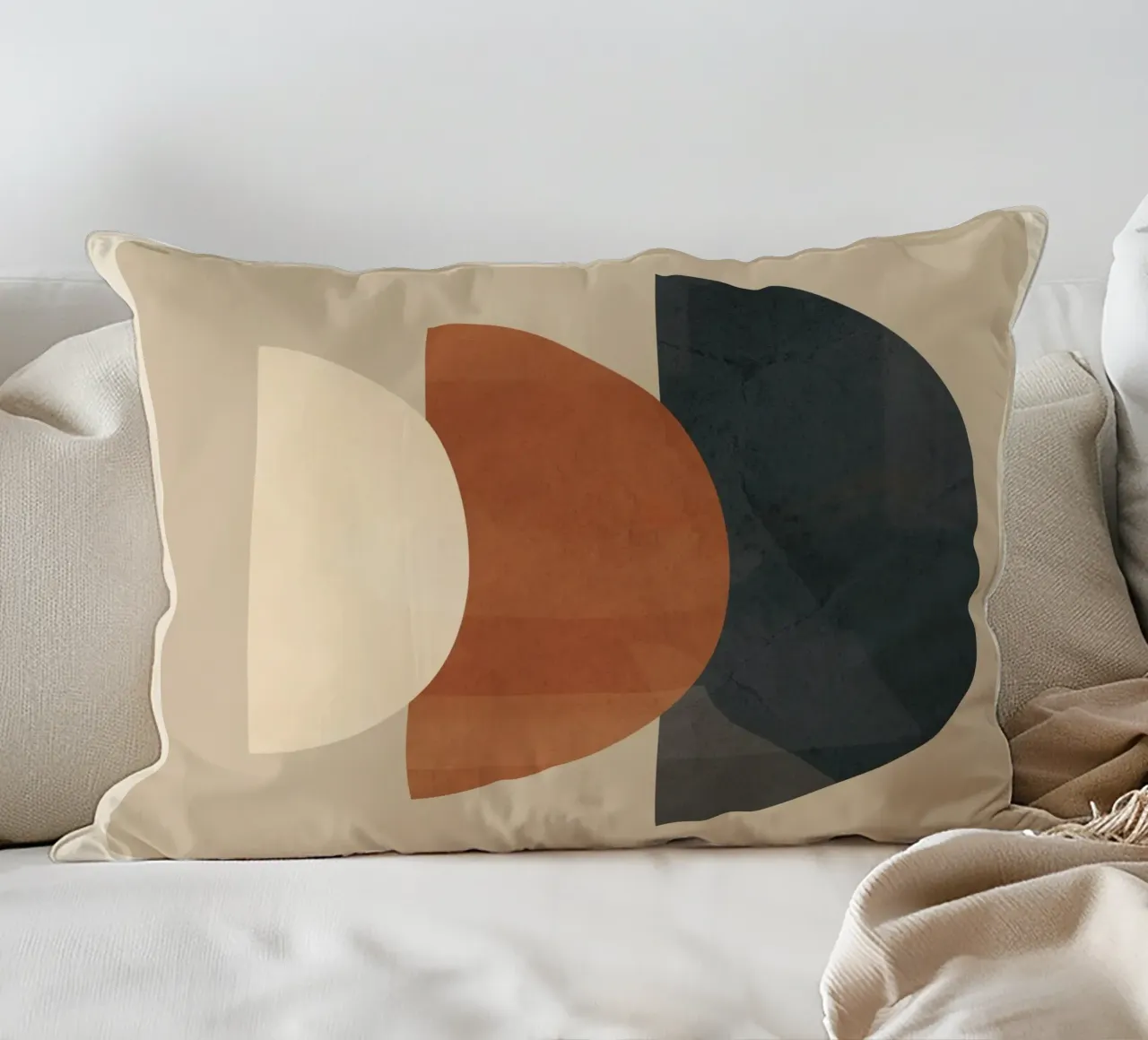 Modern Minimal Shapes 2 Kissen von Flow Line