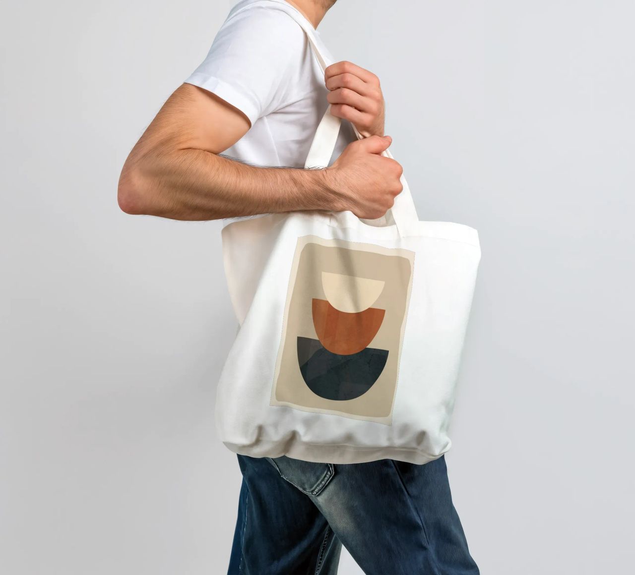 Modern Minimal Shapes 2 borsa in juta da Flow Line