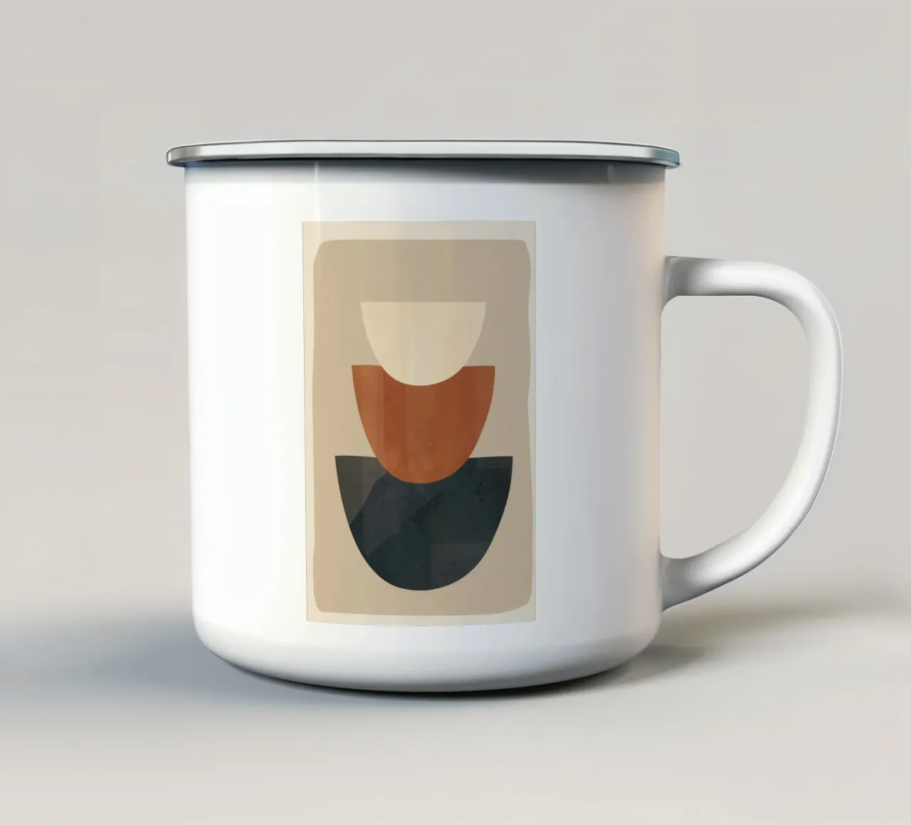 Modern Minimal Shapes 2 mug en émail de Flow Line