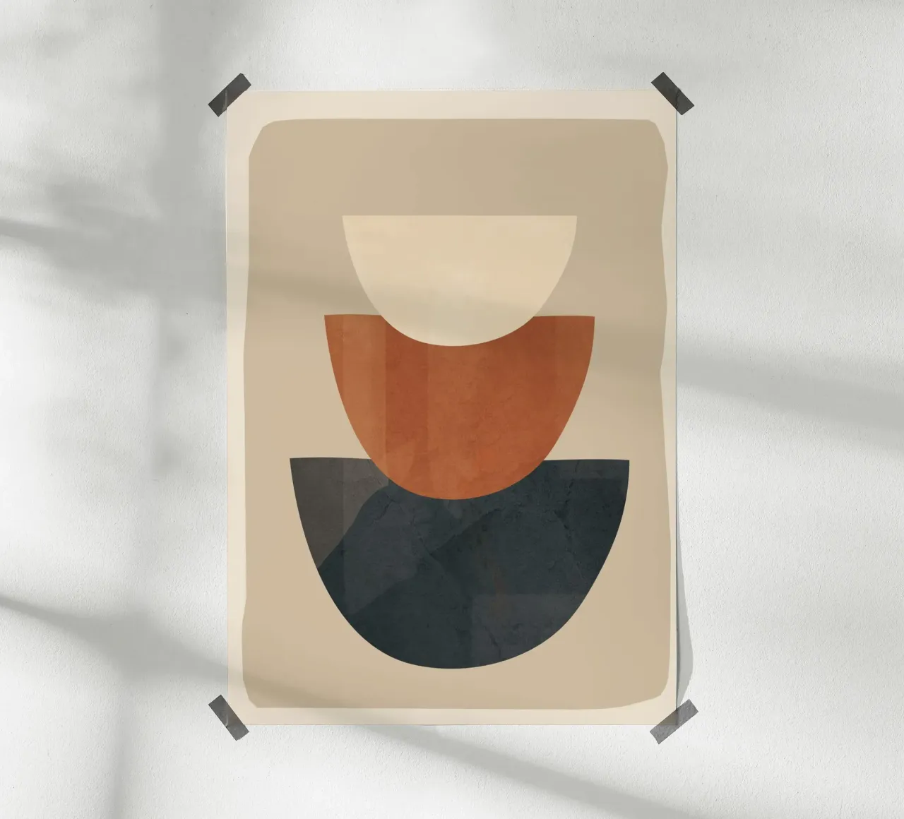 Modern Minimal Shapes 2 carta hahnemühle da Flow Line
