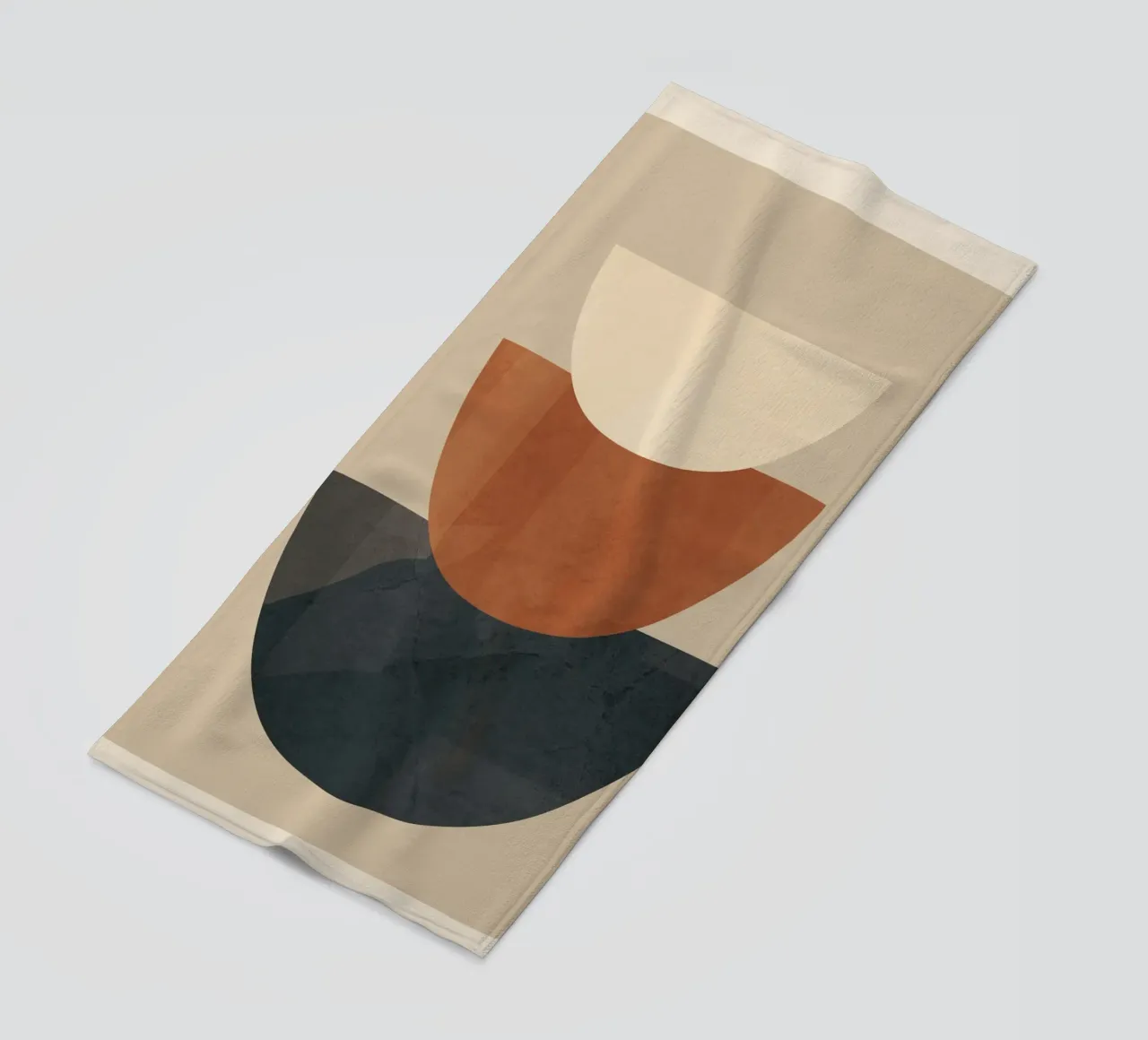 Modern Minimal Shapes 2 strandhanddoek van Flow Line