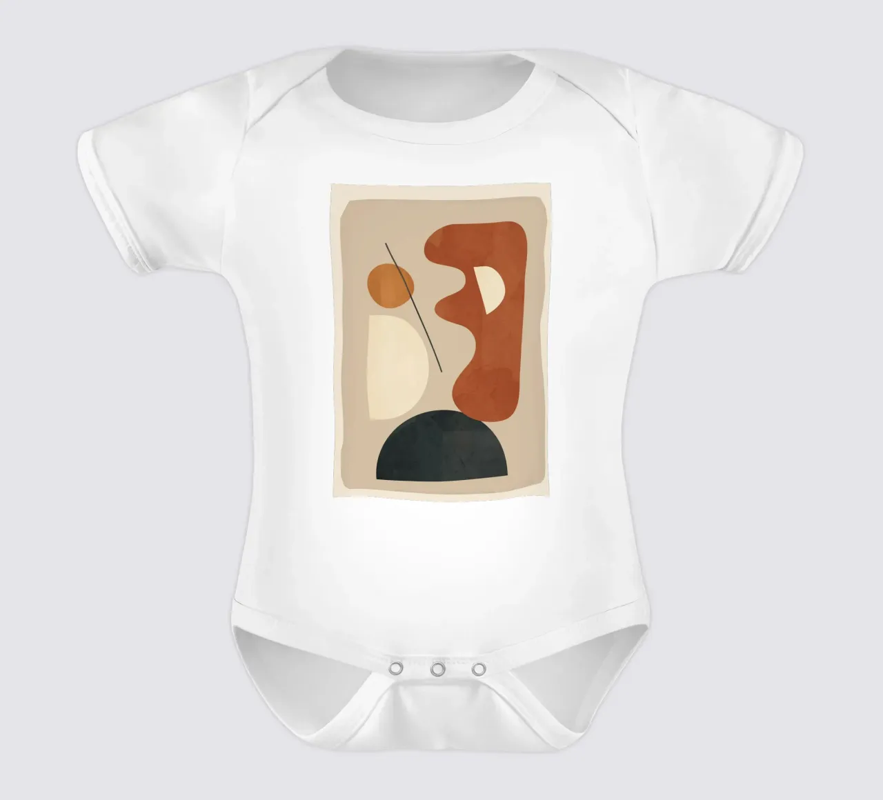 Modern Minimal Shapes 3 body neonato maniche corte da Flow Line