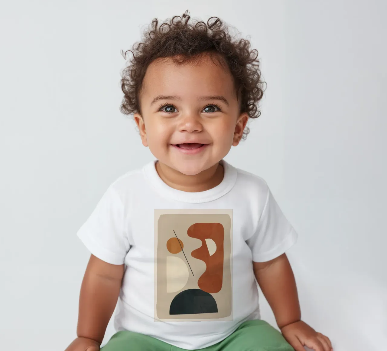 Modern Minimal Shapes 3 camiseta de bebé de Flow Line
