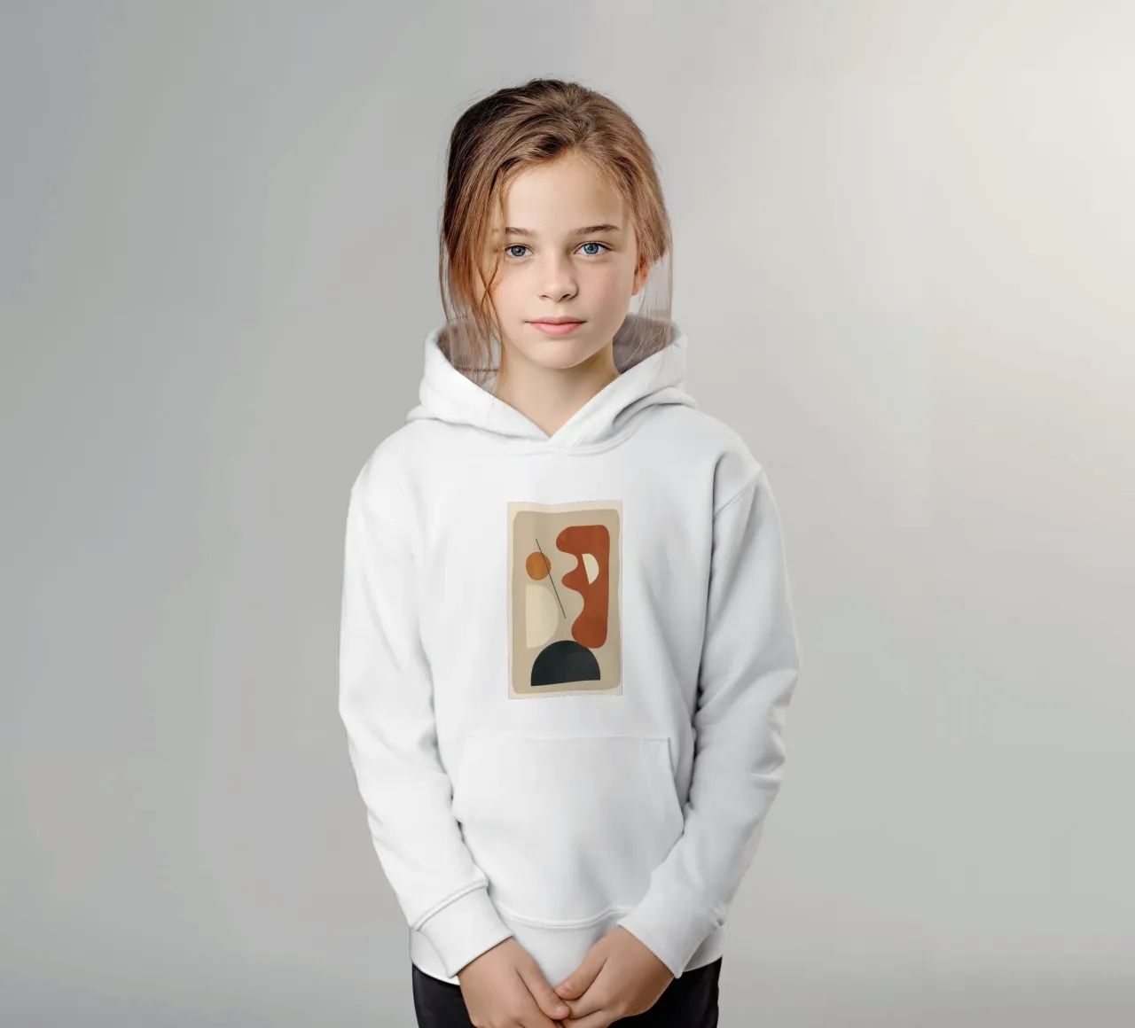 Modern Minimal Shapes 3 felpa bambino con cappuccio da Flow Line