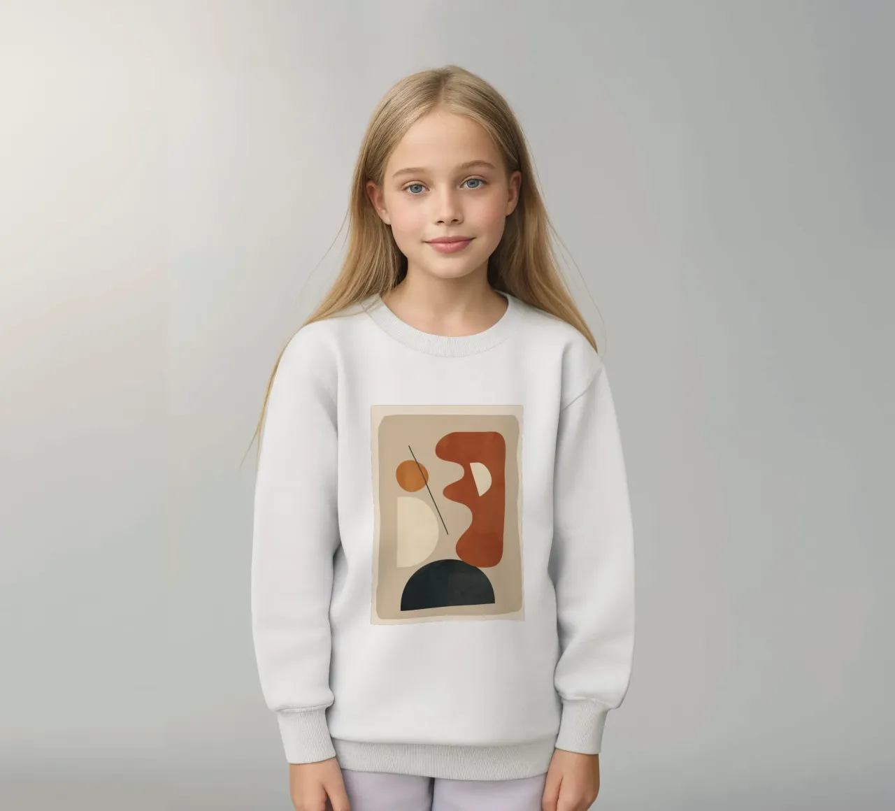 Modern Minimal Shapes 3 felpa bambino da Flow Line