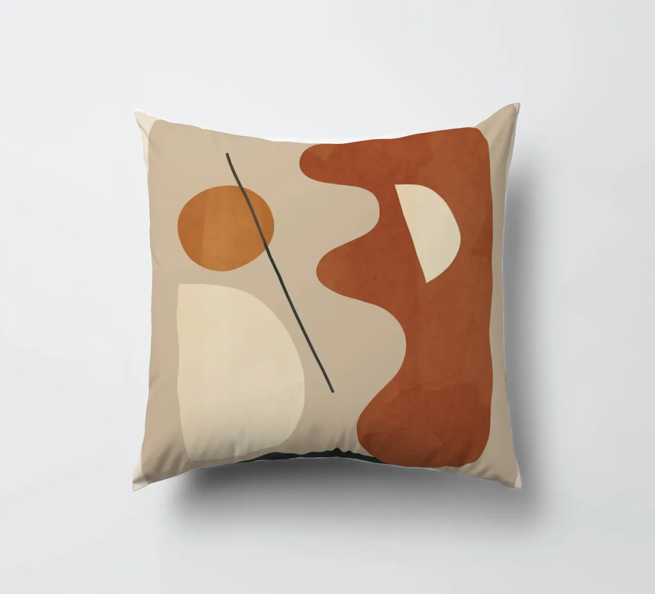 Modern Minimal Shapes 3 Kissen von Flow Line