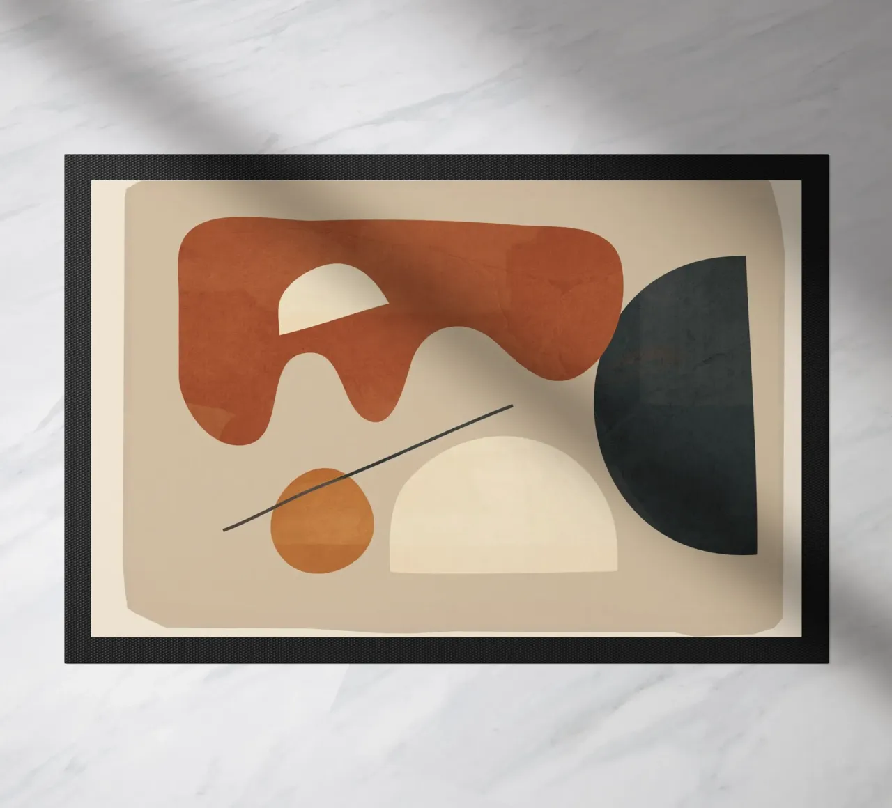 Modern Minimal Shapes 3 deurmat van Flow Line