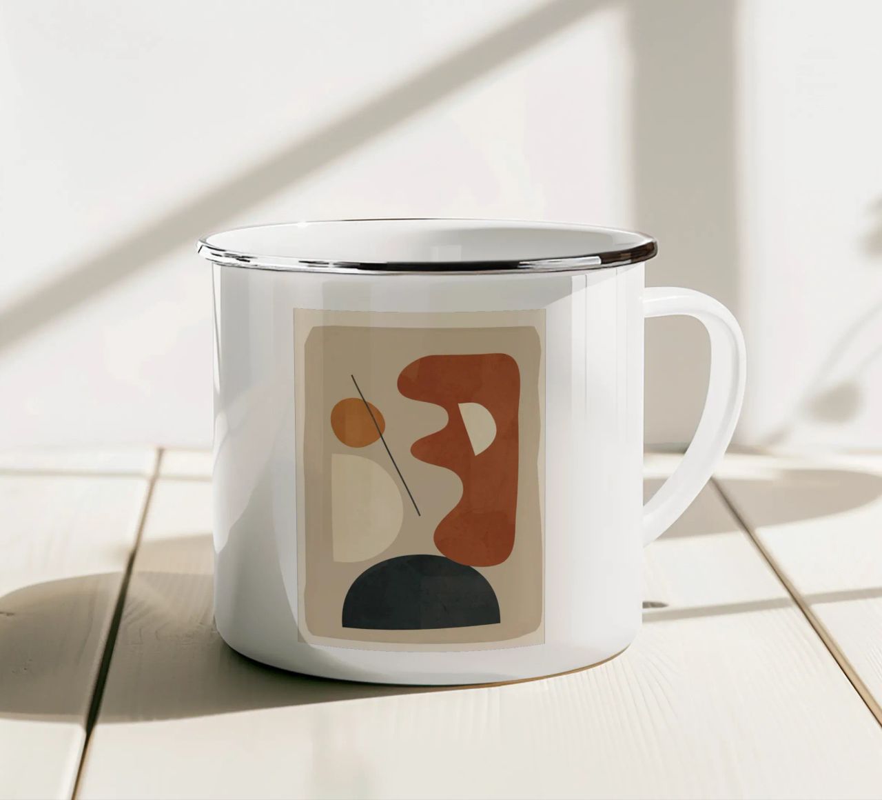 Modern Minimal Shapes 3 tazza in smalto da Flow Line