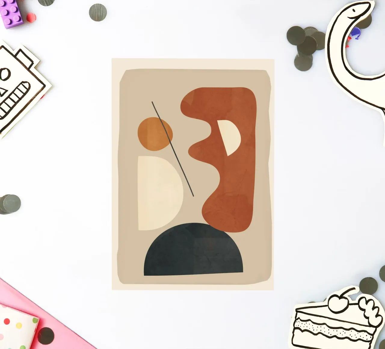 Modern Minimal Shapes 3 adesivo da Flow Line