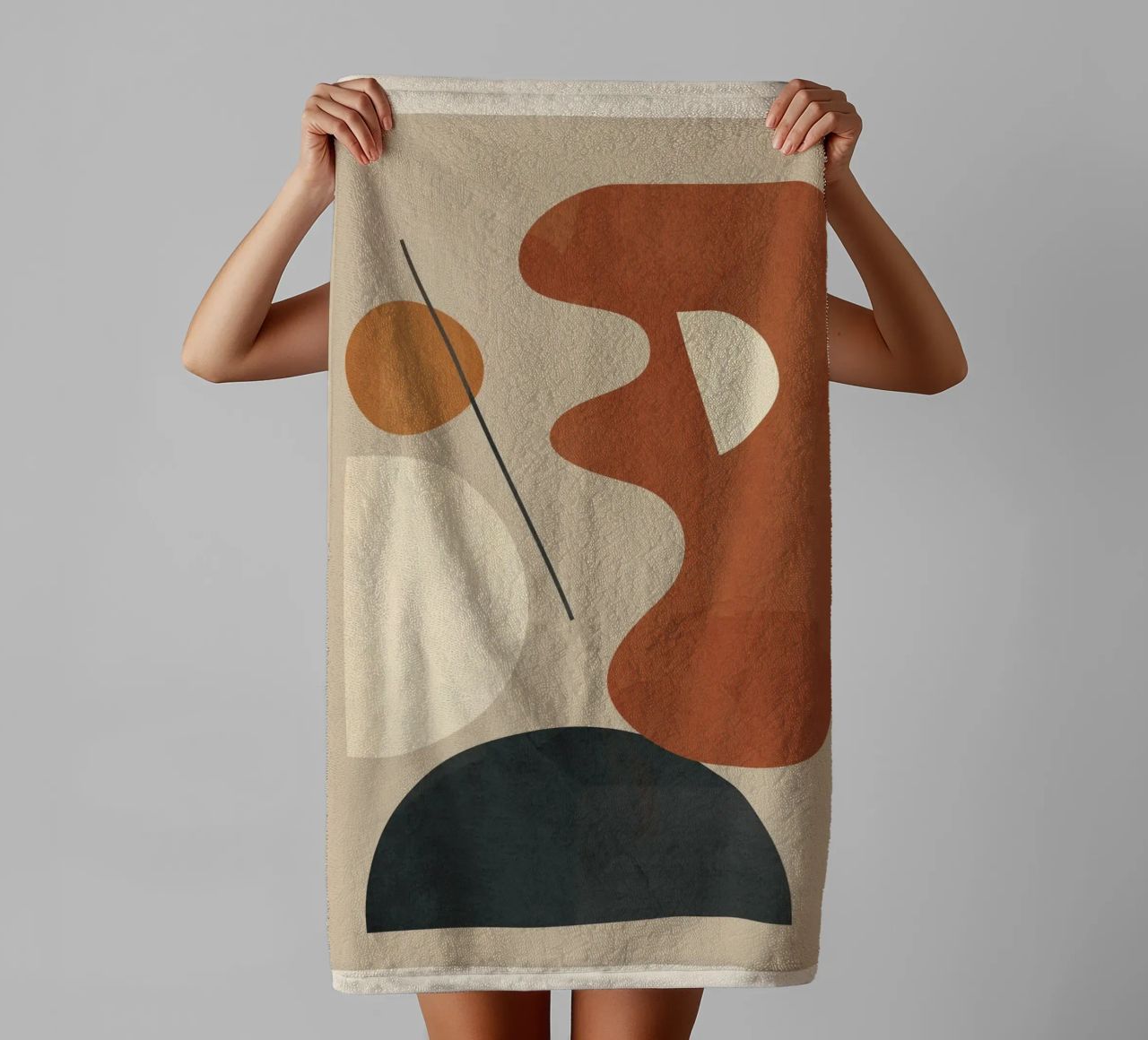 Modern Minimal Shapes 3 asciugamano da bagno da Flow Line