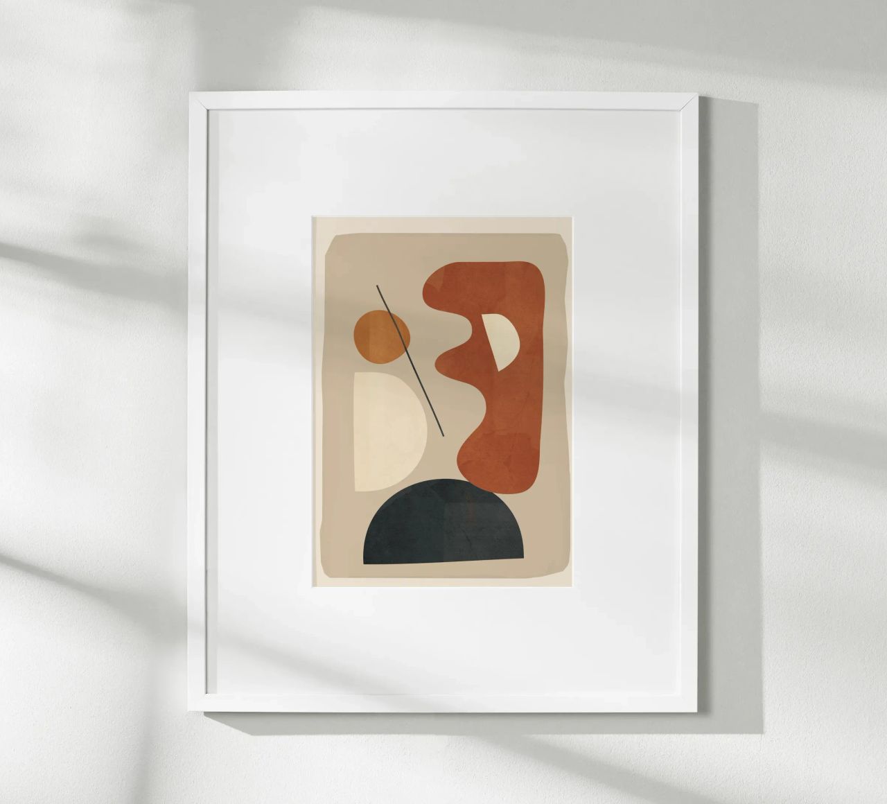 Modern Minimal Shapes 3 carta hahnemühle da Flow Line