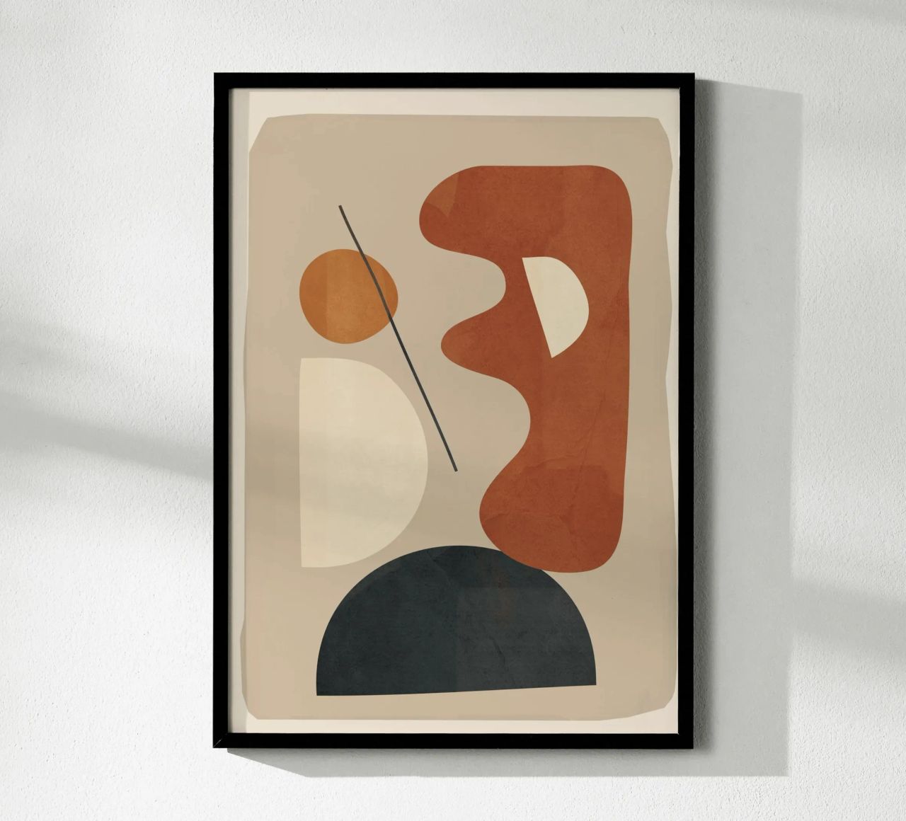Modern Minimal Shapes 3 carta hahnemühle da Flow Line