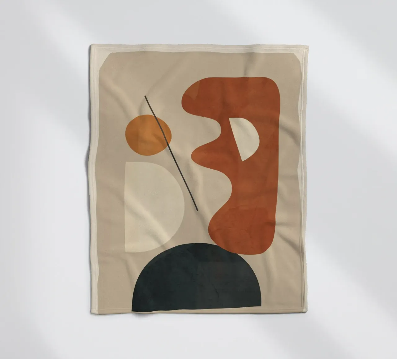 Modern Minimal Shapes 3 manta de franela de Flow Line