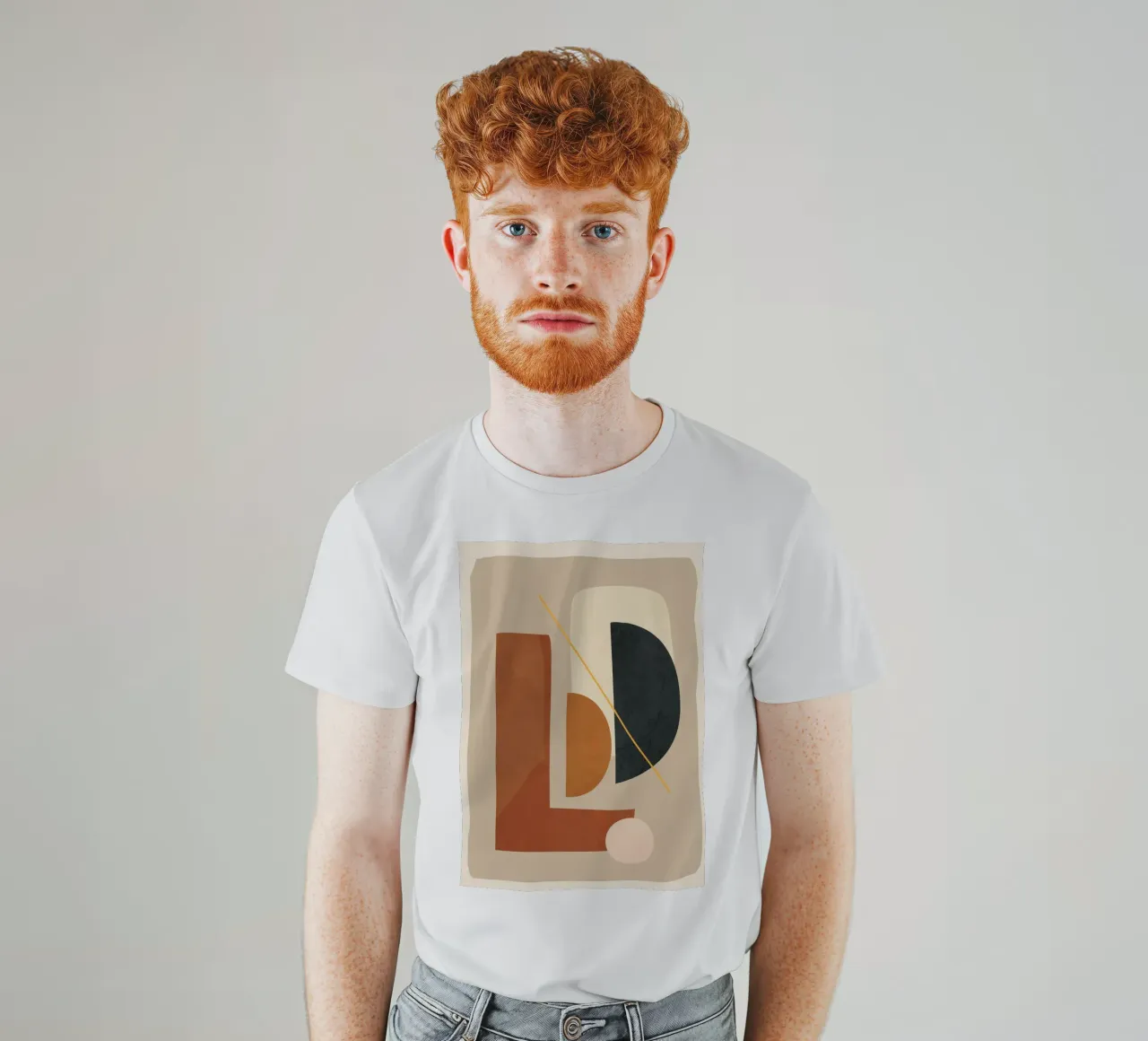 Modern Minimal Shapes 4 t-shirt da Flow Line