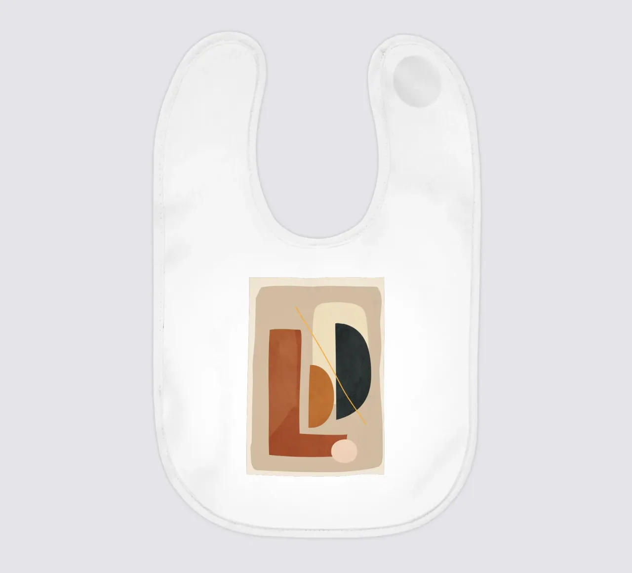 Modern Minimal Shapes 4 baby bib by Flow Line