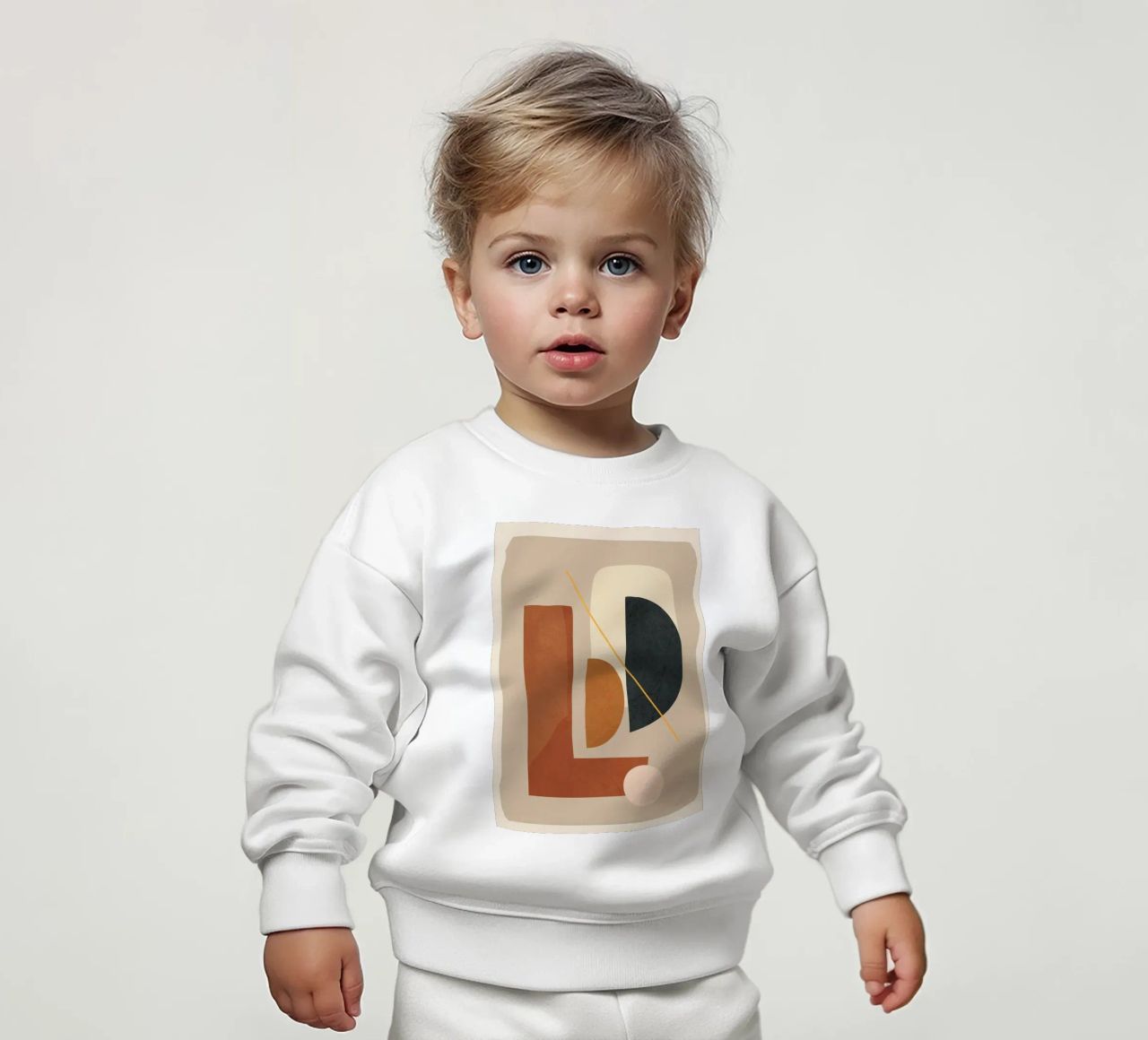 Modern Minimal Shapes 4 felpa neonato da Flow Line