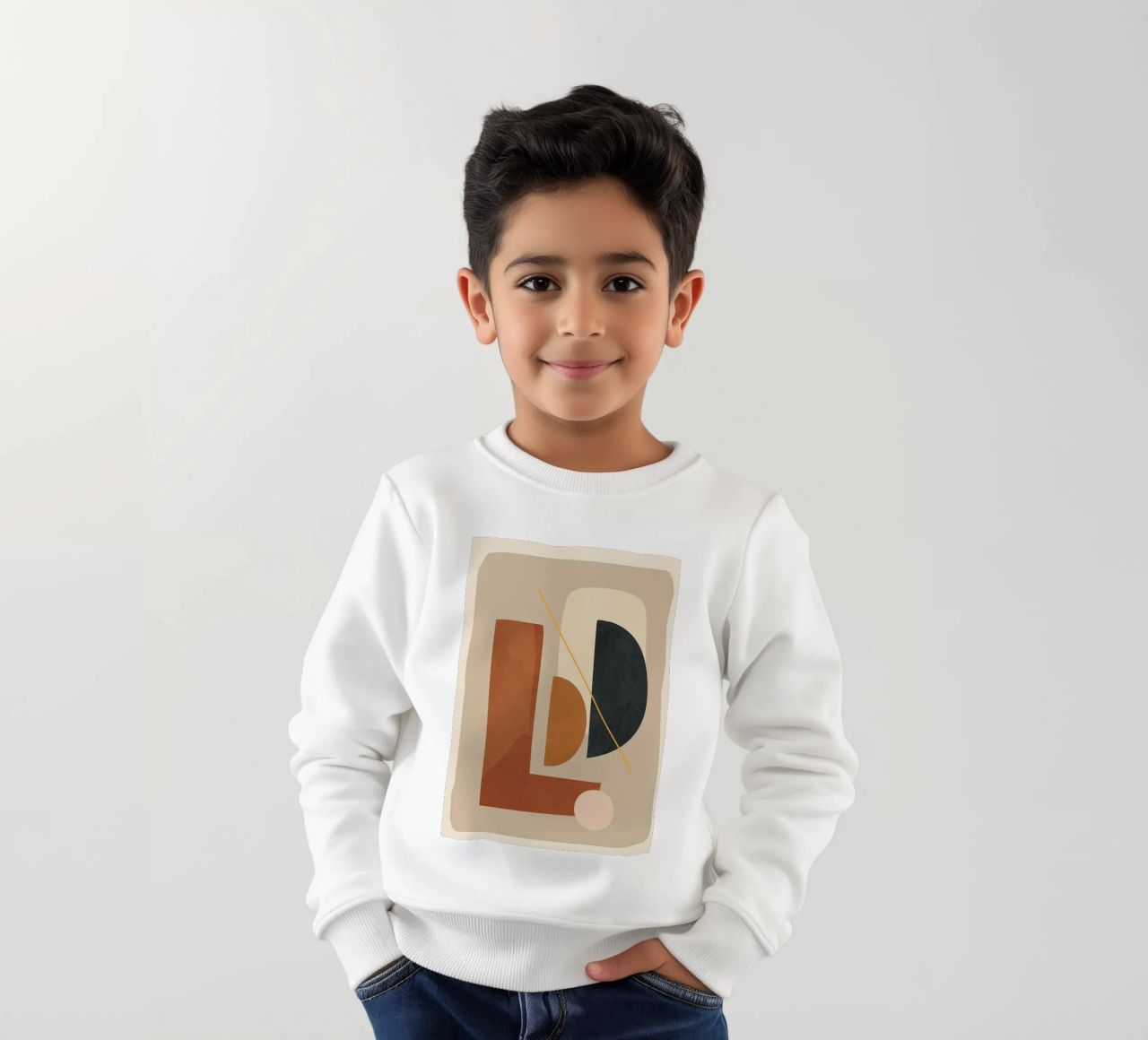 Modern Minimal Shapes 4 felpa bambino da Flow Line