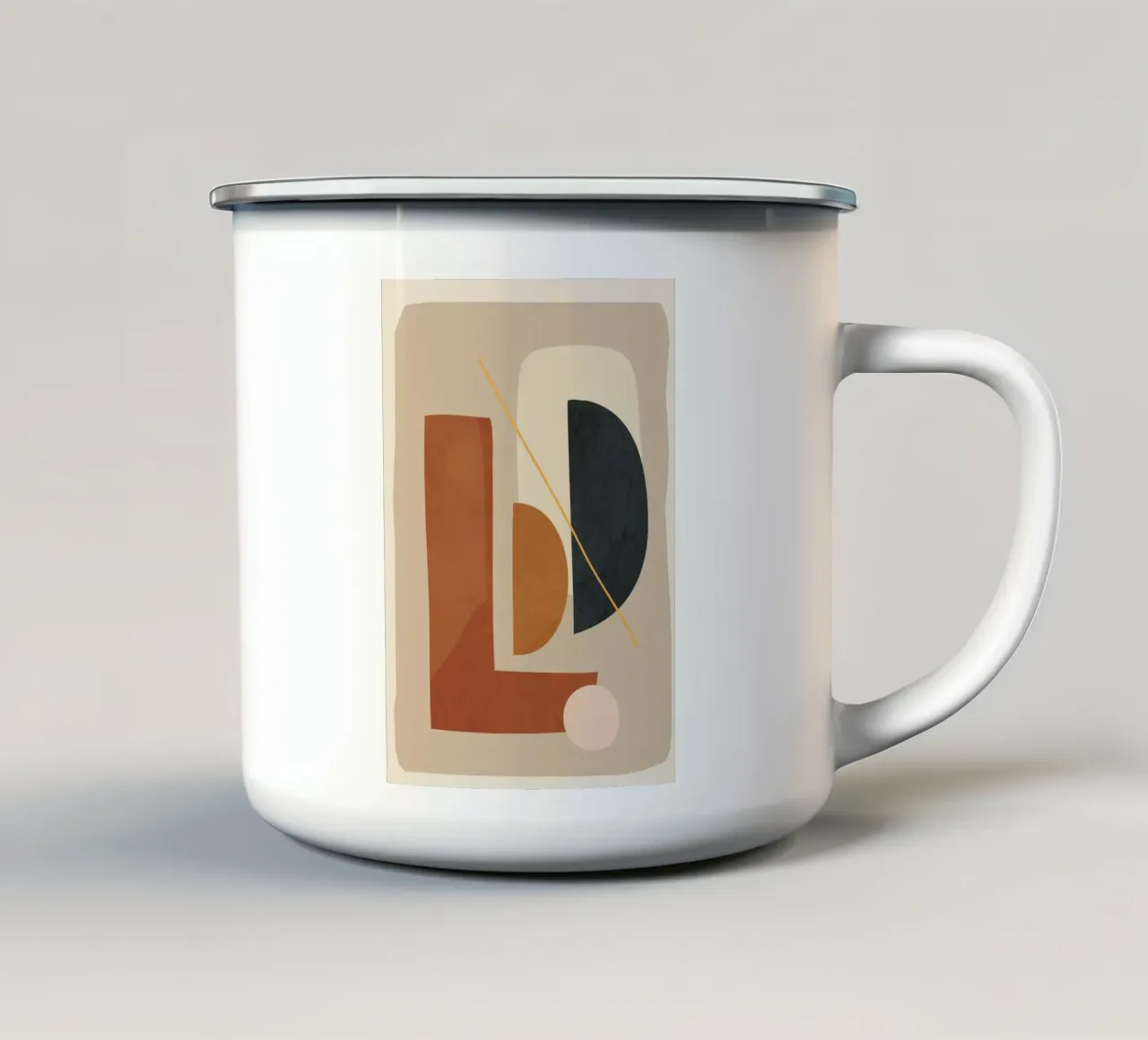 Modern Minimal Shapes 4 mug en émail de Flow Line