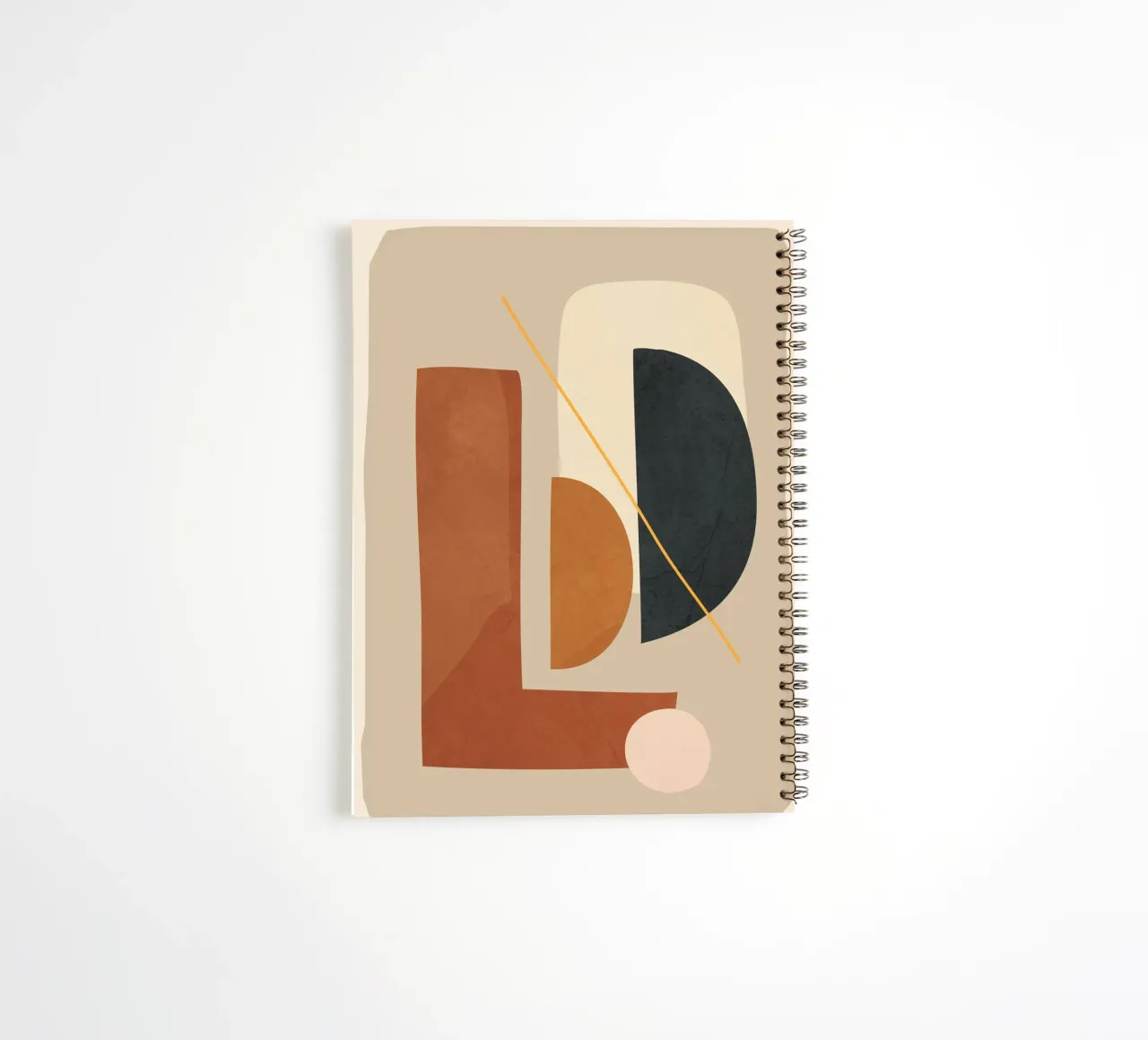 Modern Minimal Shapes 4 spiral notebook by Flow Line