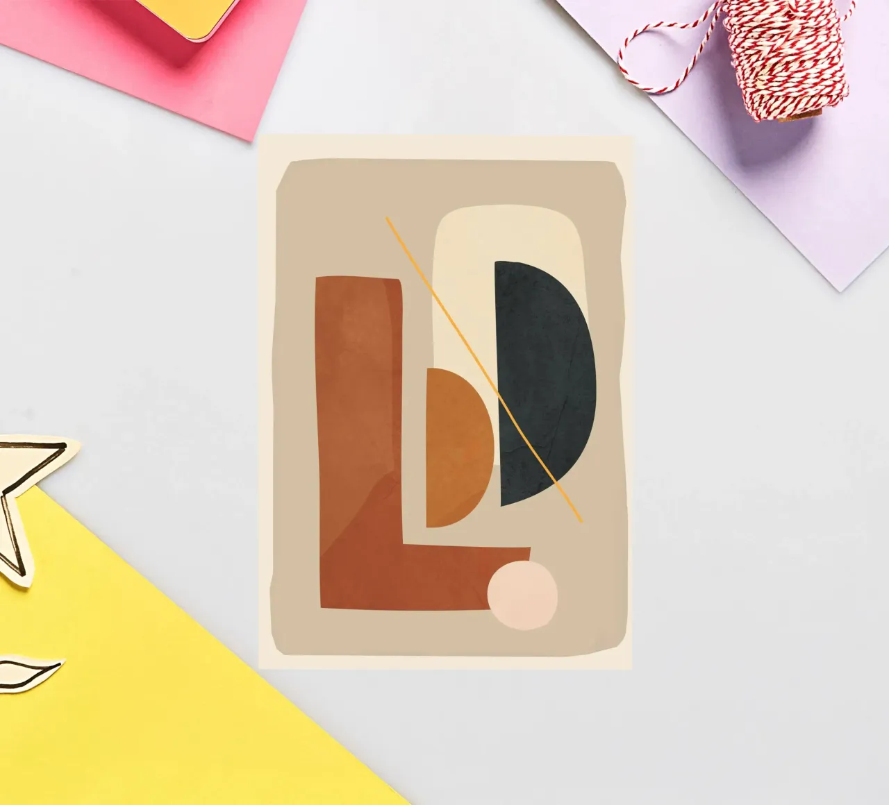 Modern Minimal Shapes 4 adesivo da Flow Line