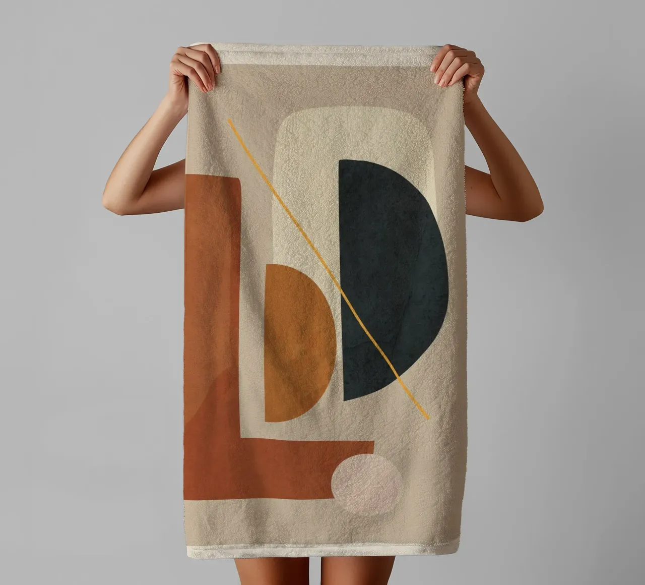 Modern Minimal Shapes 4 serviette de bain de Flow Line