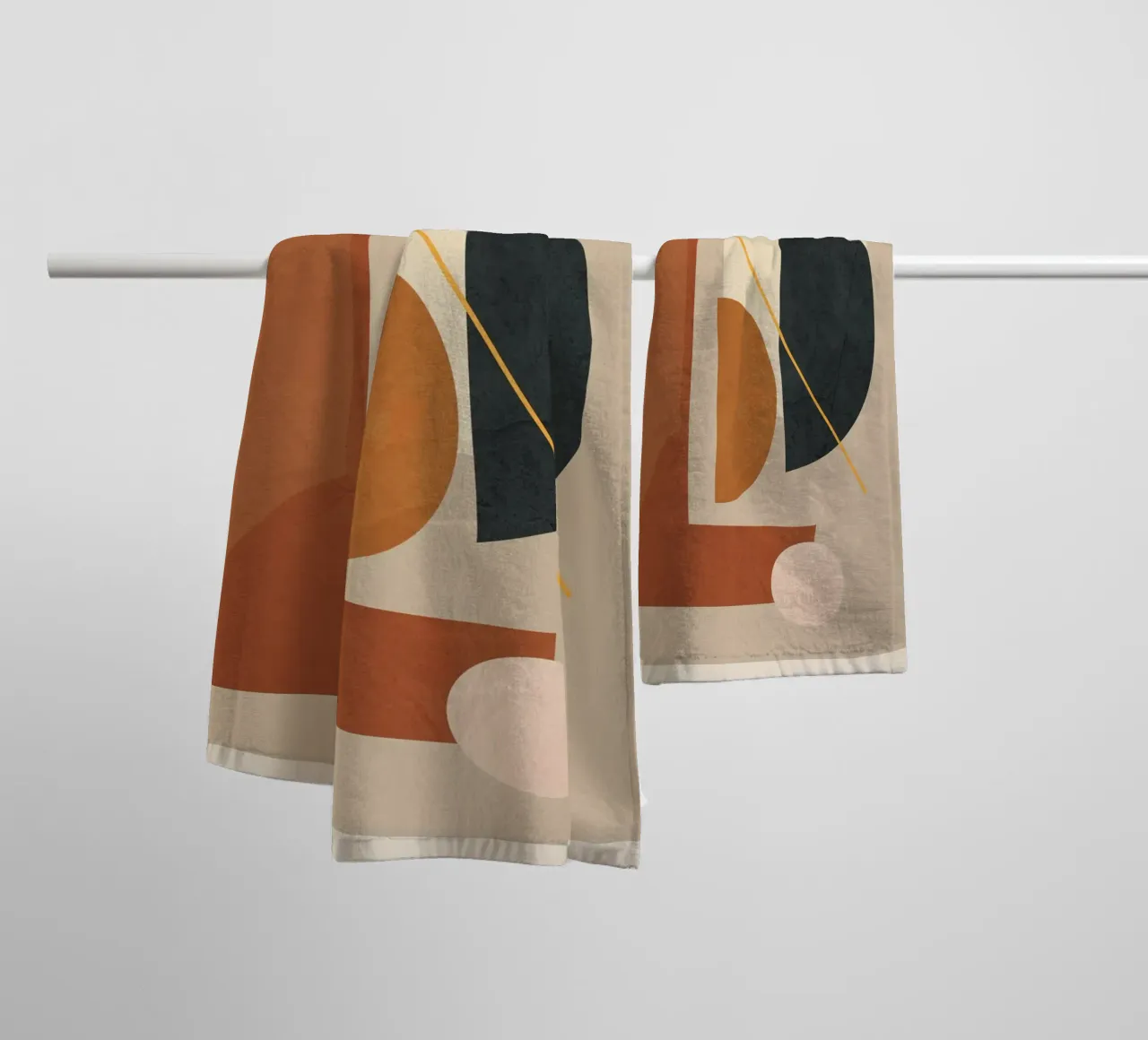 Modern Minimal Shapes 4 serviette de bain de Flow Line