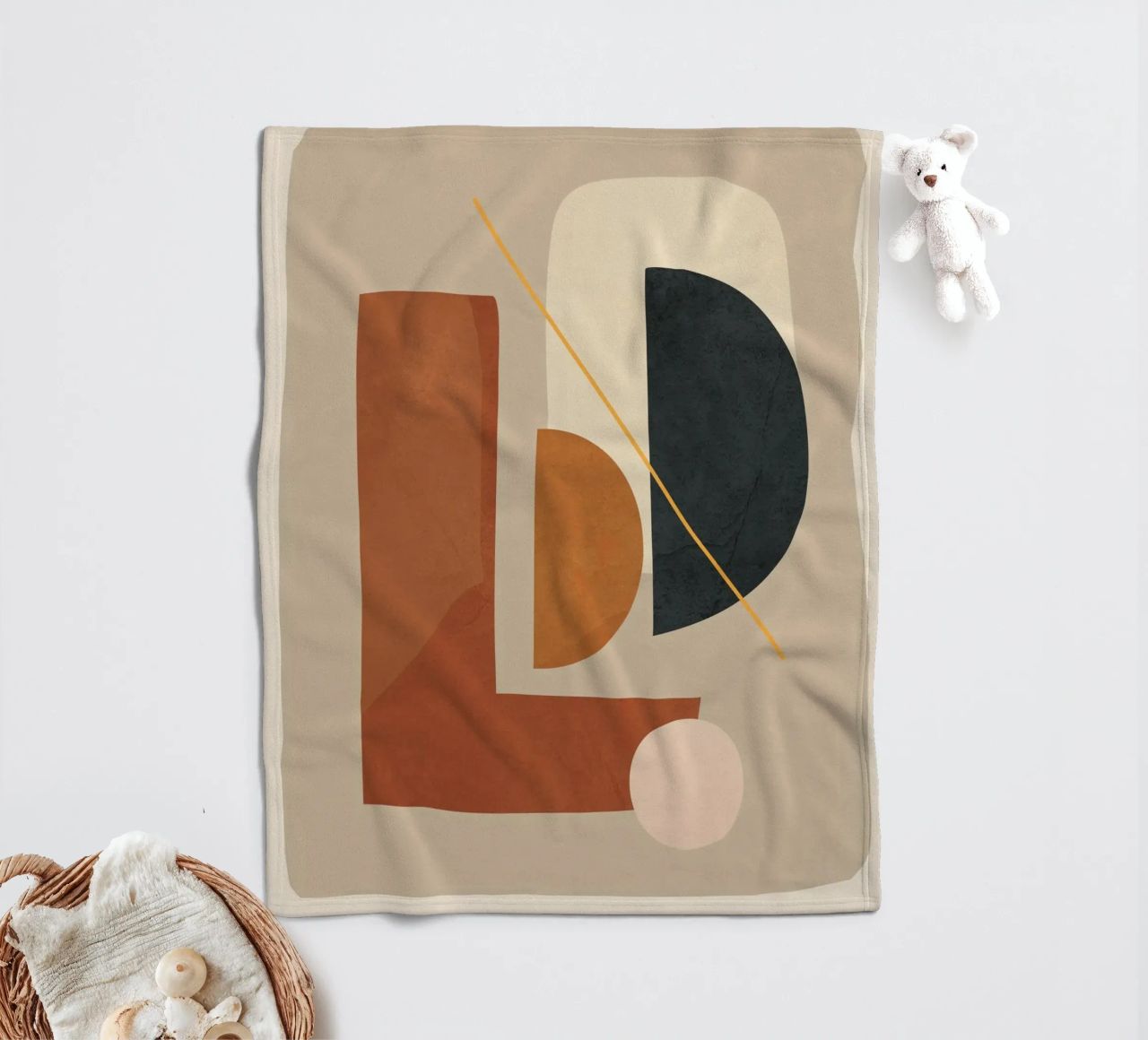 Modern Minimal Shapes 4 coperta in pile da Flow Line