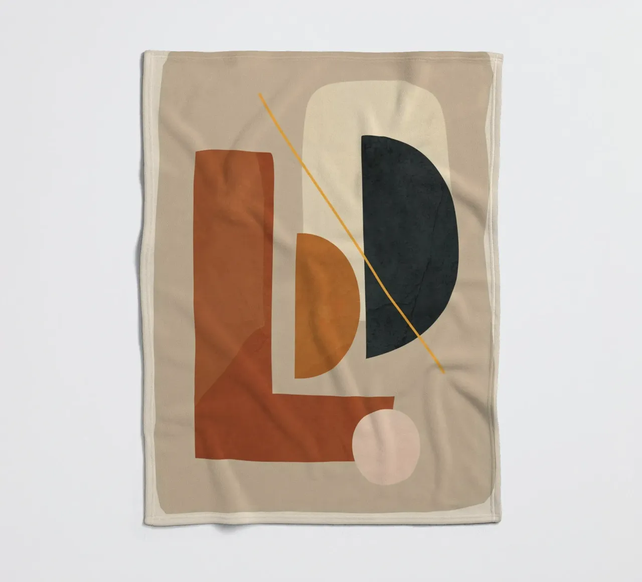 Modern Minimal Shapes 4 manta de franela de Flow Line
