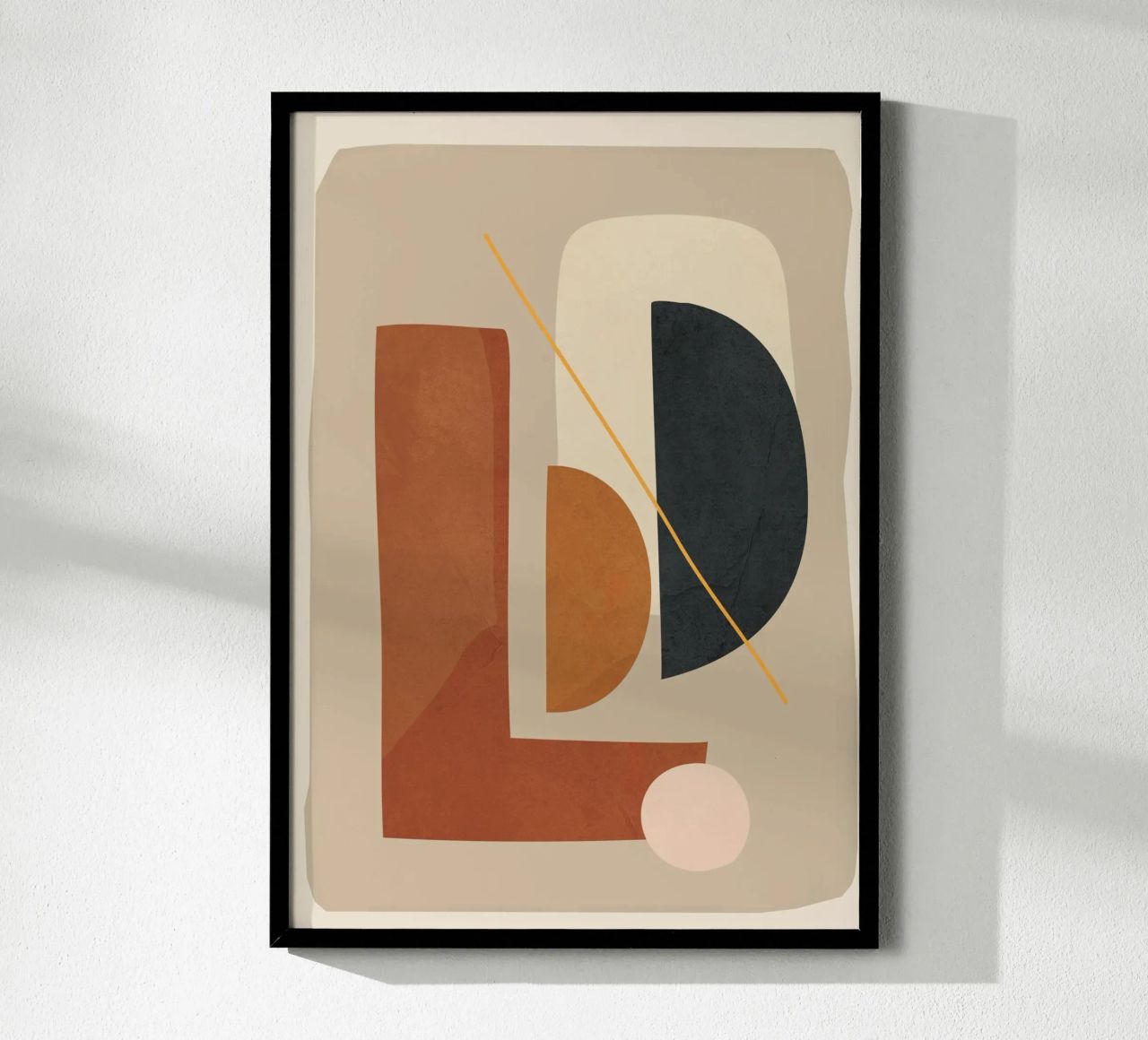 Modern Minimal Shapes 4 carta hahnemühle da Flow Line