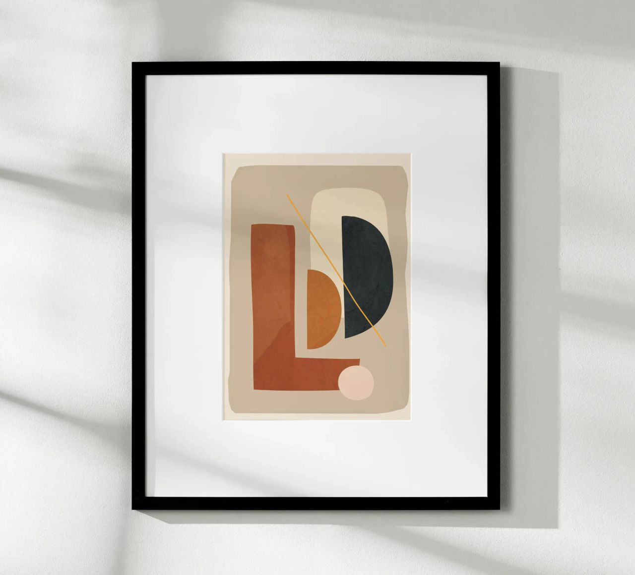 Modern Minimal Shapes 4 carta hahnemühle da Flow Line