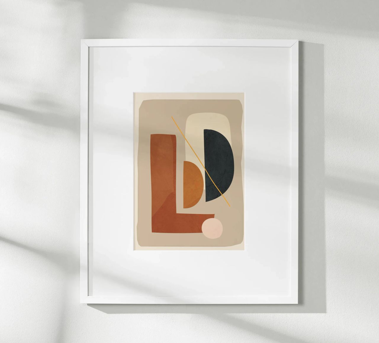 Modern Minimal Shapes 4 carta hahnemühle da Flow Line