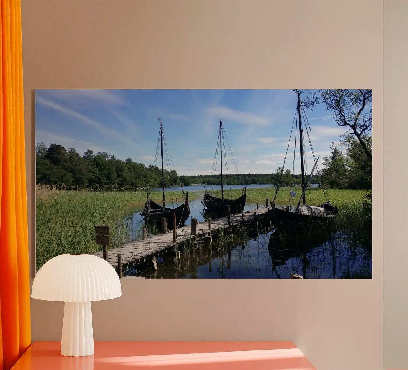 Vikingen acryl van Massimo Frascogna