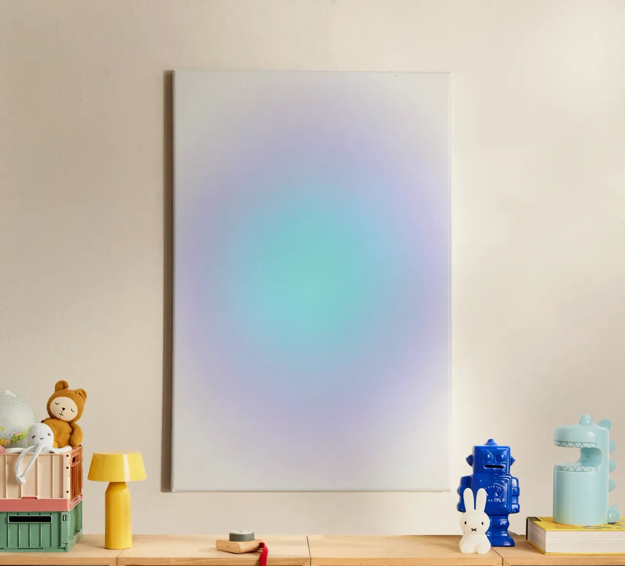 Glow Forms - Blue Aura tela con Cornice a cassetta da SMPLE