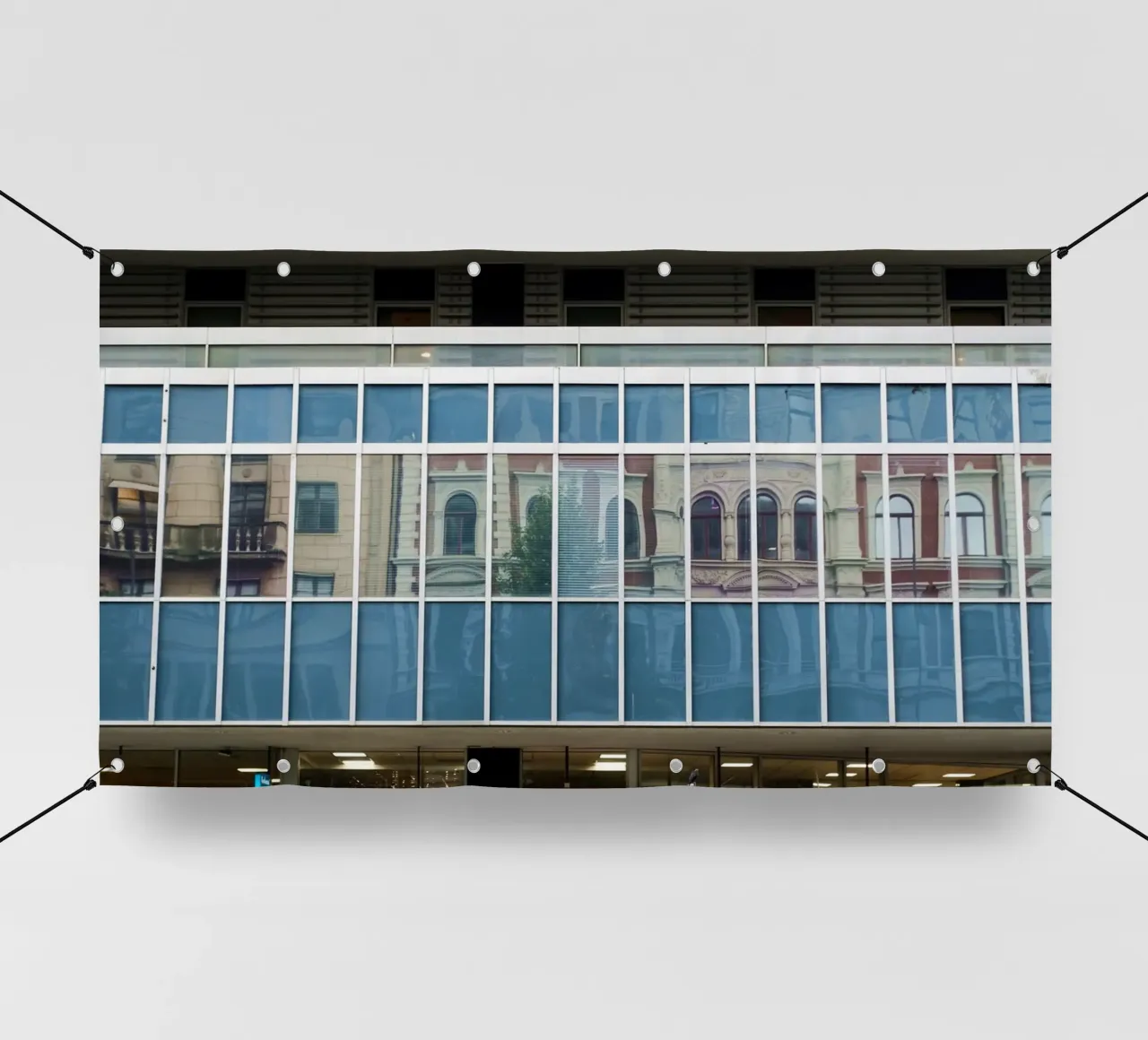 Riflessioni 1 telo in pvc da Massimo Frascogna
