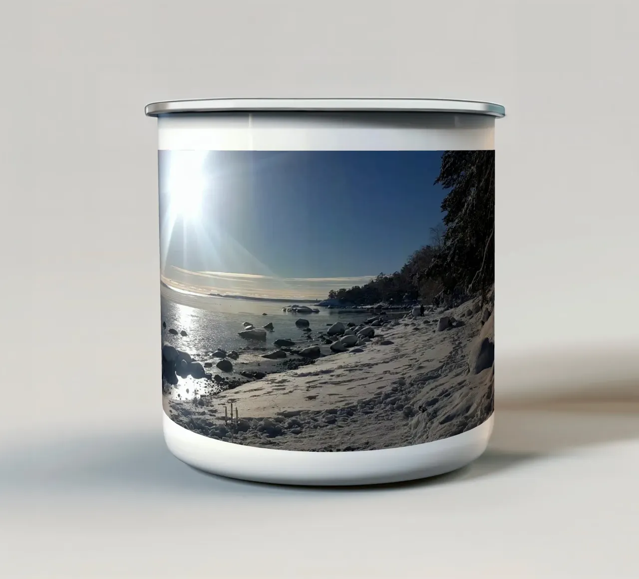 Inverno tazza in smalto da Massimo Frascogna