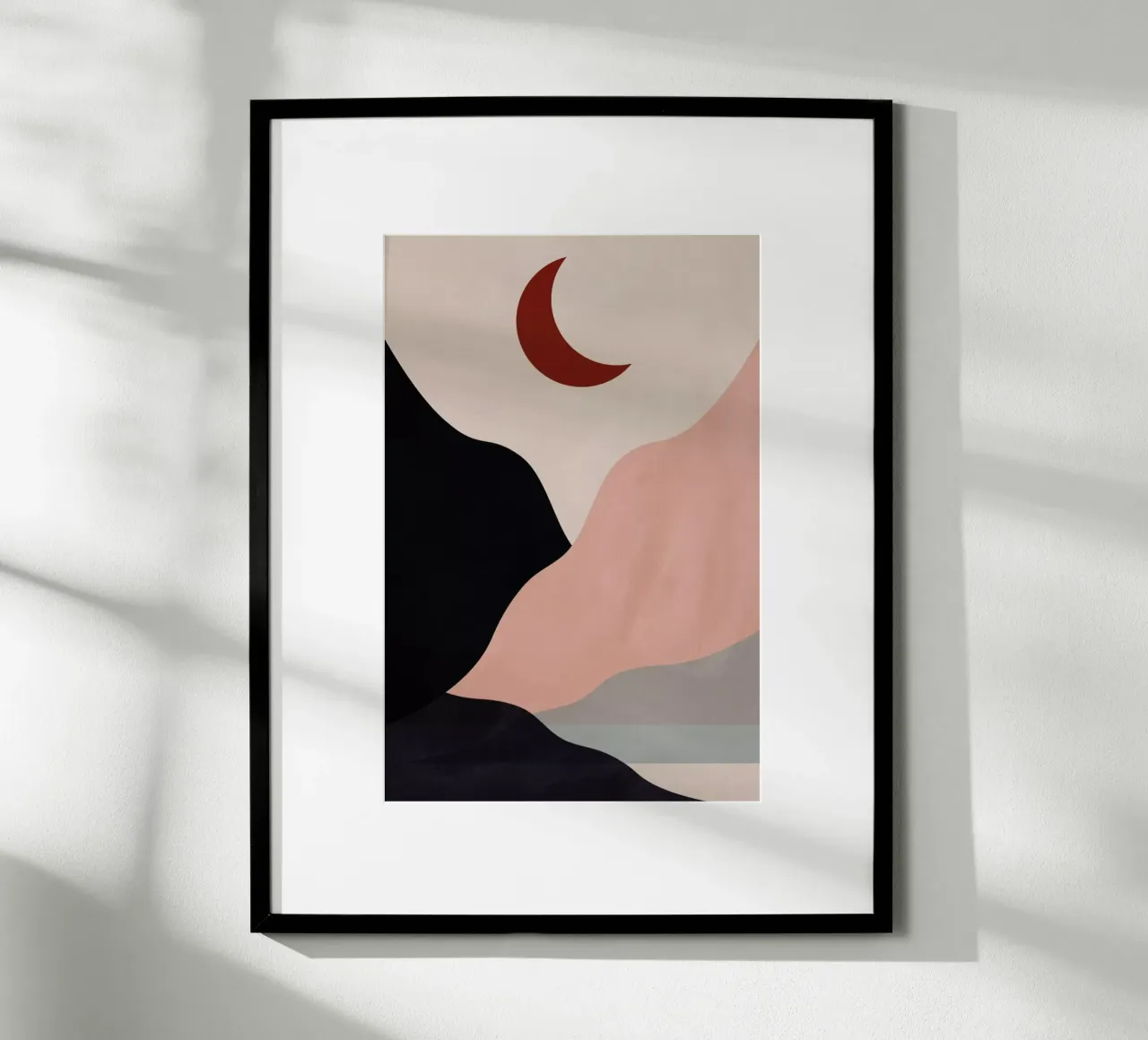 Hillscape poster con telaio in legno da Pure
