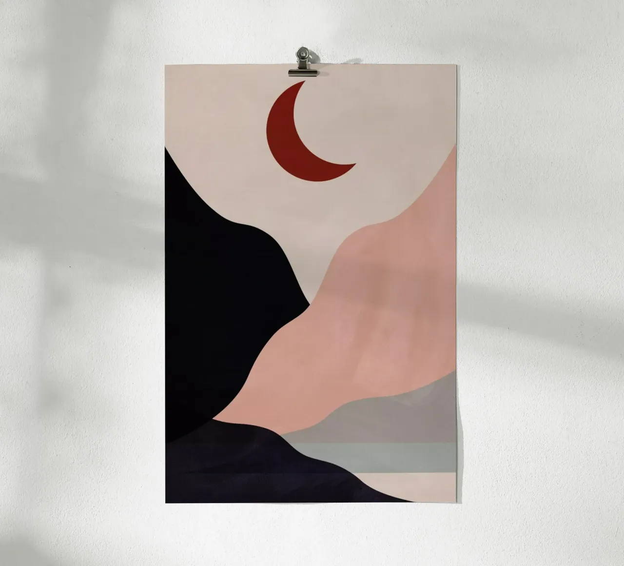 Hillscape poster con telaio in legno da Pure