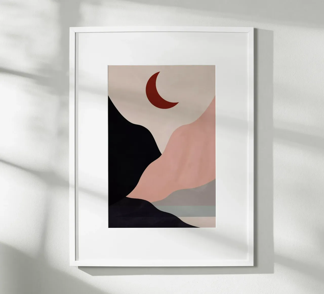 Hillscape poster con telaio in legno da Pure