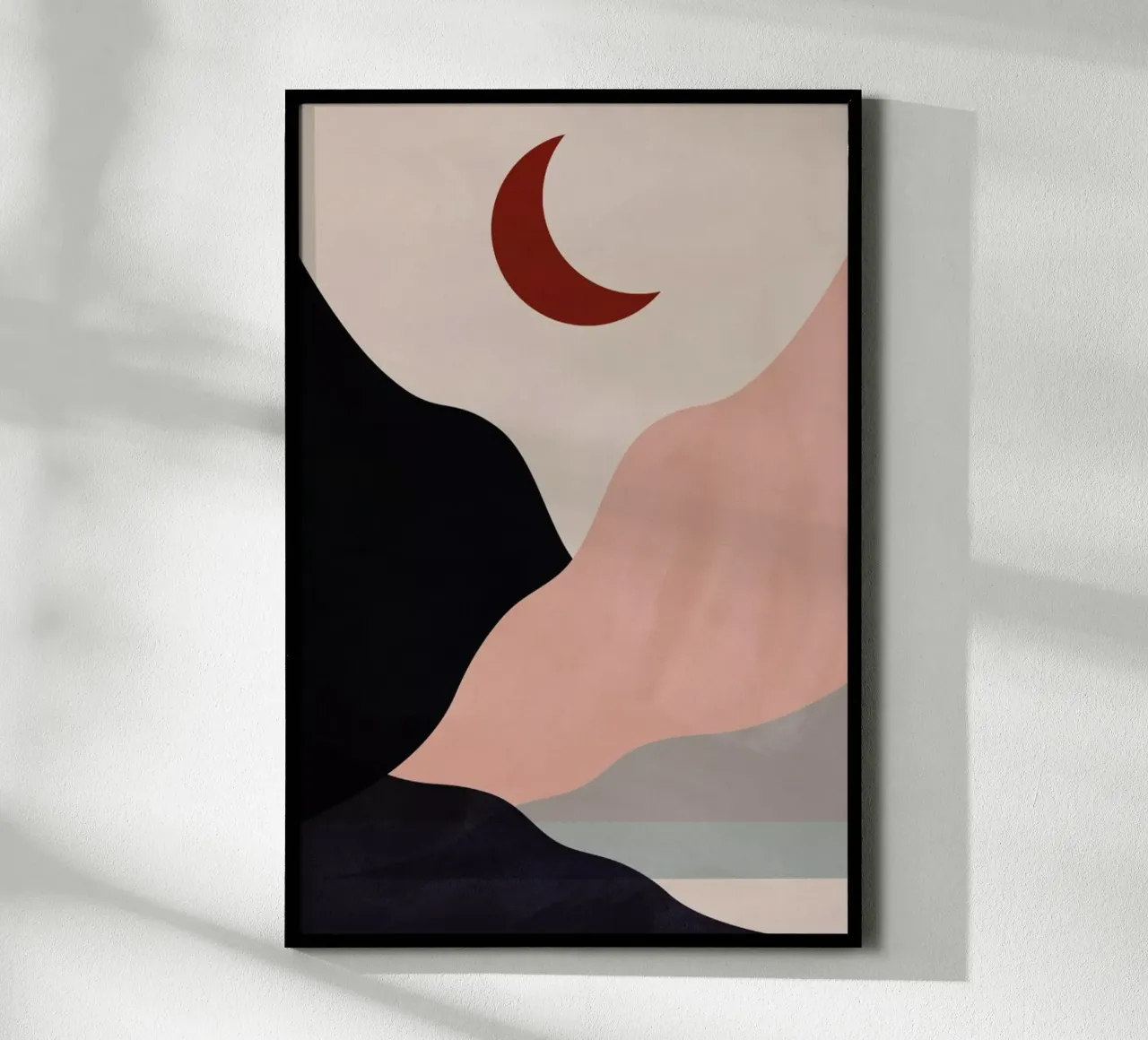 Hillscape poster con telaio in legno da Pure