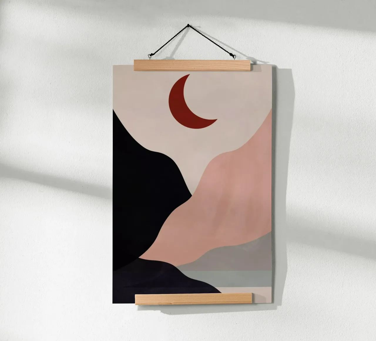 Hillscape poster con telaio in legno da Pure