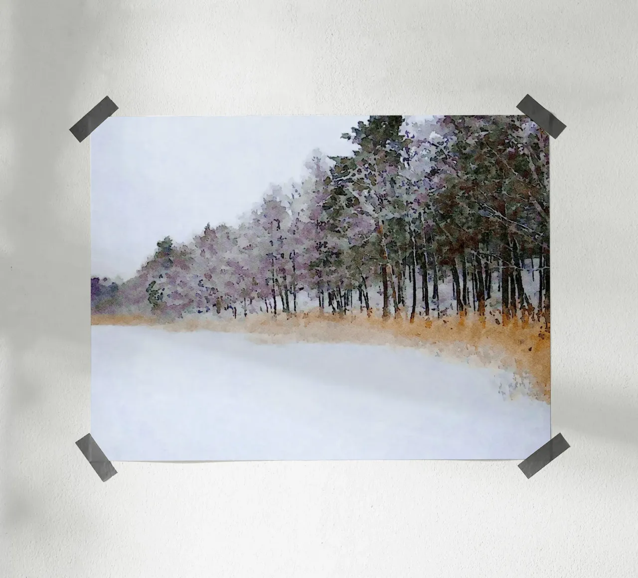 Inverno poster con telaio in alluminio da Massimo Frascogna