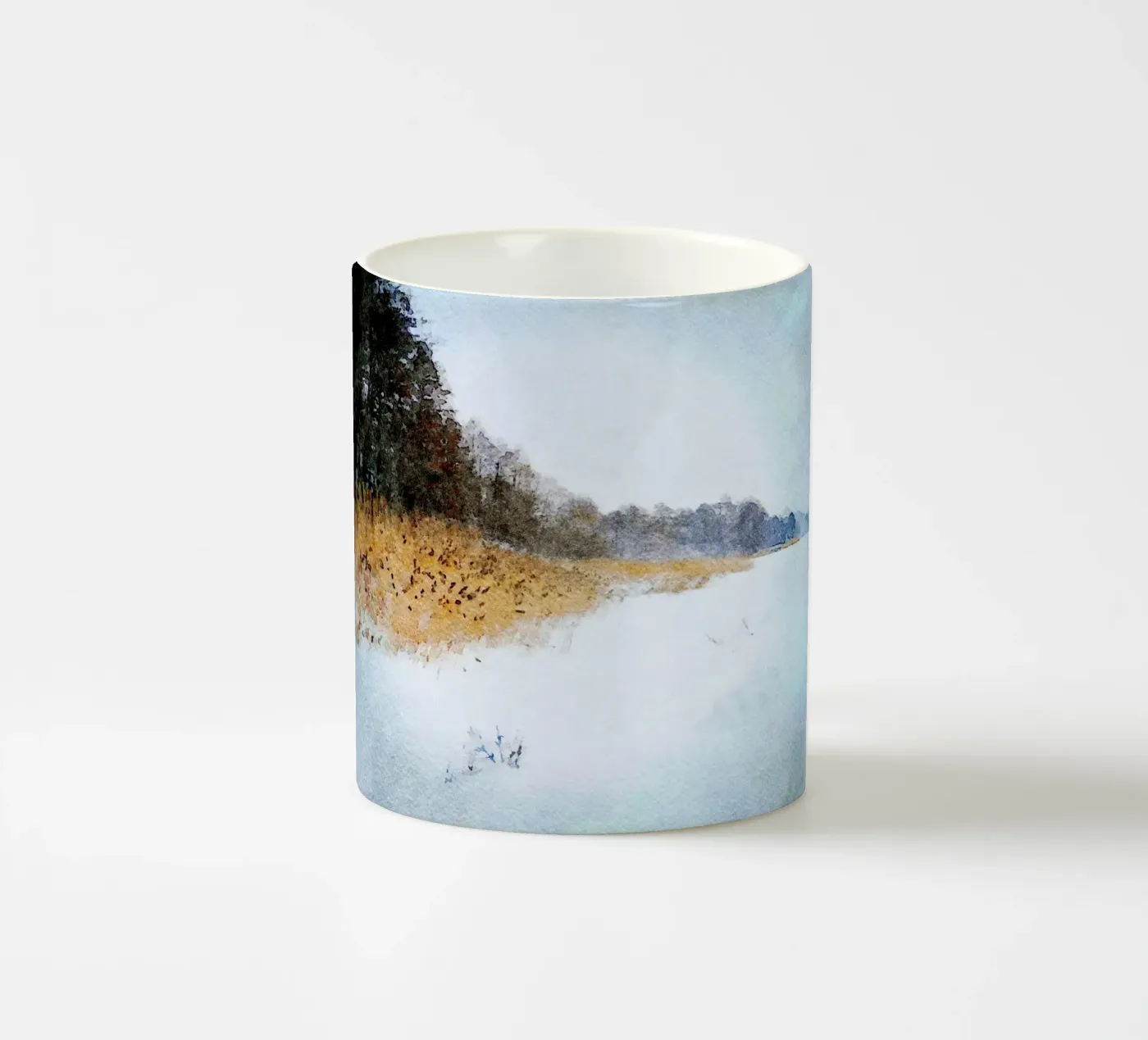 Winter ceramic mug by Massimo Frascogna